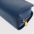LOUIS VUITTON Epi Dauphine PM Pouch Blue M48445 LV Auth 147225-16