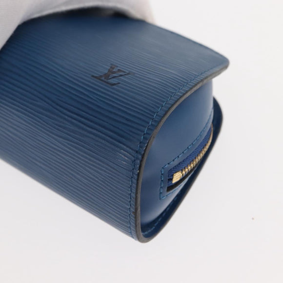 LOUIS VUITTON Epi Dauphine PM Pouch Blue M48445 LV Auth 147225
