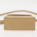 Salvatore Ferragamo Vala Hand Bag Suede 2way Beige Gold Auth 147228-5