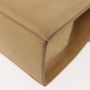 Salvatore Ferragamo Vala Hand Bag Suede 2way Beige Gold Auth 147228-9