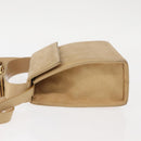 Salvatore Ferragamo Vala Hand Bag Suede 2way Beige Gold Auth 147228-4