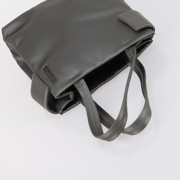 PRADA Hand Bag Nylon 2 Set Gray Brown Auth 147229