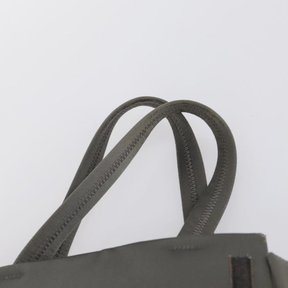 PRADA Hand Bag Nylon 2 Set Gray Brown Auth 147229