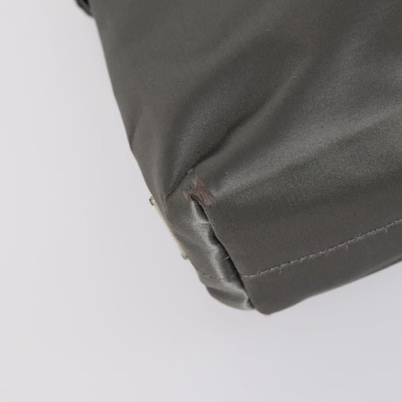 PRADA Hand Bag Nylon 2 Set Gray Brown Auth 147229