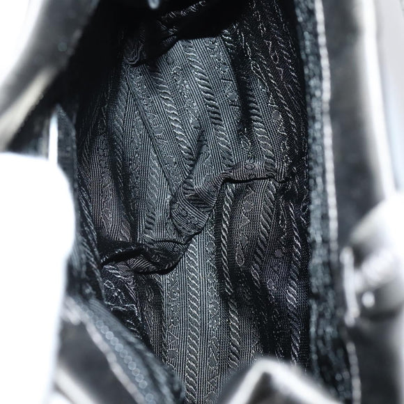 PRADA Hand Bag Nylon 2 Set Gray Brown Auth 147229