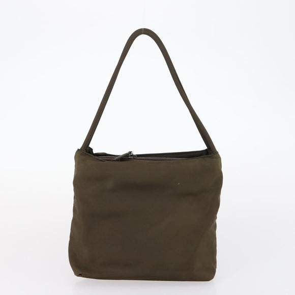 PRADA Hand Bag Nylon 2 Set Gray Brown Auth 147229