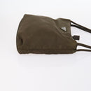 PRADA Hand Bag Nylon 2 Set Gray Brown Auth 147229-4