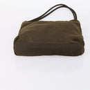 PRADA Hand Bag Nylon 2 Set Gray Brown Auth 147229-7