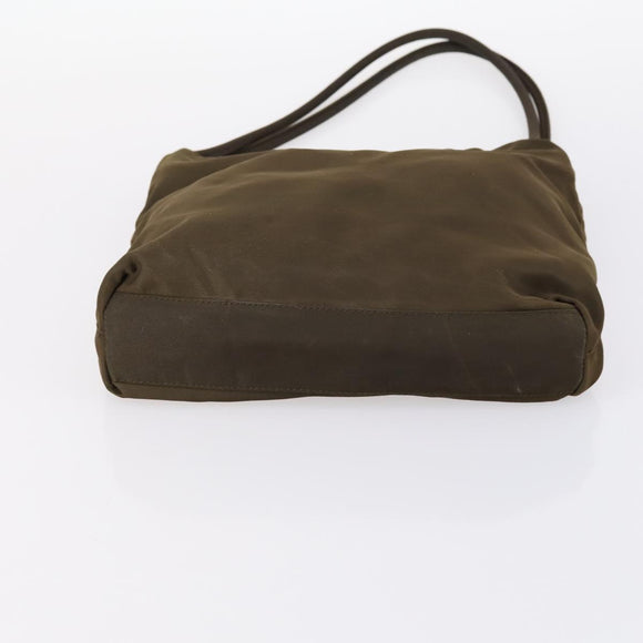 PRADA Hand Bag Nylon 2 Set Gray Brown Auth 147229