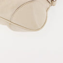 Salvatore Ferragamo Gancini Hand Bag Leather 2way White Gold Auth 147238-16