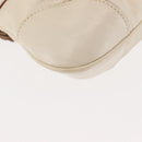 Salvatore Ferragamo Gancini Hand Bag Leather 2way White Gold Auth 147238-17