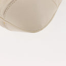 Salvatore Ferragamo Gancini Hand Bag Leather 2way White Gold Auth 147238-18