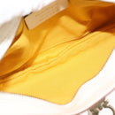 Salvatore Ferragamo Gancini Hand Bag Leather 2way White Gold Auth 147238-11