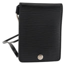 LOUIS VUITTON Epi Porte CartesID Bandouliere Card Case Black M60082 Auth 147251-1