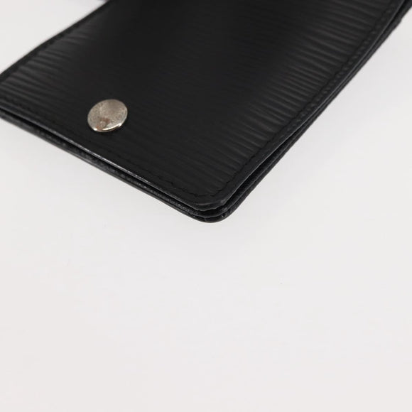 LOUIS VUITTON Epi Porte CartesID Bandouliere Card Case Black M60082 Auth 147251