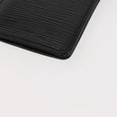LOUIS VUITTON Epi Porte CartesID Bandouliere Card Case Black M60082 Auth 147251-17