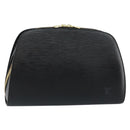 LOUIS VUITTON Epi Dauphine GM Cosmetic Pouch Black M48432 LV Auth 147254-1