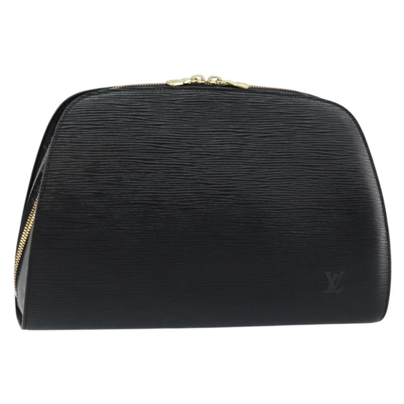 LOUIS VUITTON Epi Dauphine GM Cosmetic Pouch Black M48432 LV Auth 147254