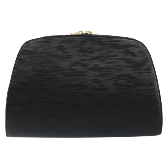 LOUIS VUITTON Epi Dauphine GM Cosmetic Pouch Black M48432 LV Auth 147254