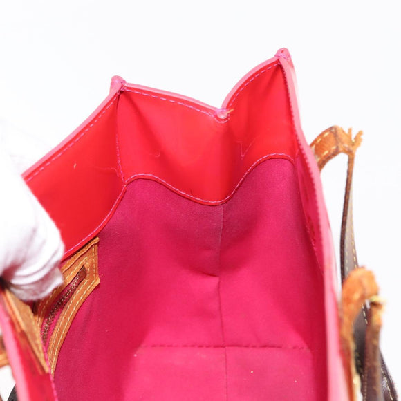 LOUIS VUITTON Monogram Vernis Reade PM Bag Fuchsia Pink M91221 LV Auth 147256