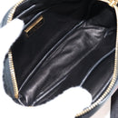 PRADA Ribbon Shoulder Bag Leather Black Red gold Auth 147259V-10