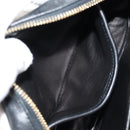 PRADA Ribbon Shoulder Bag Leather Black Red gold Auth 147259V-25