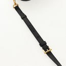 PRADA Ribbon Shoulder Bag Leather Black Red gold Auth 147259V-14