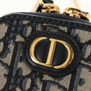 Christian Dior Trotter Canvas Dior 30 Montaigne Chain Pouch Marineblauw Auth 147260M-20