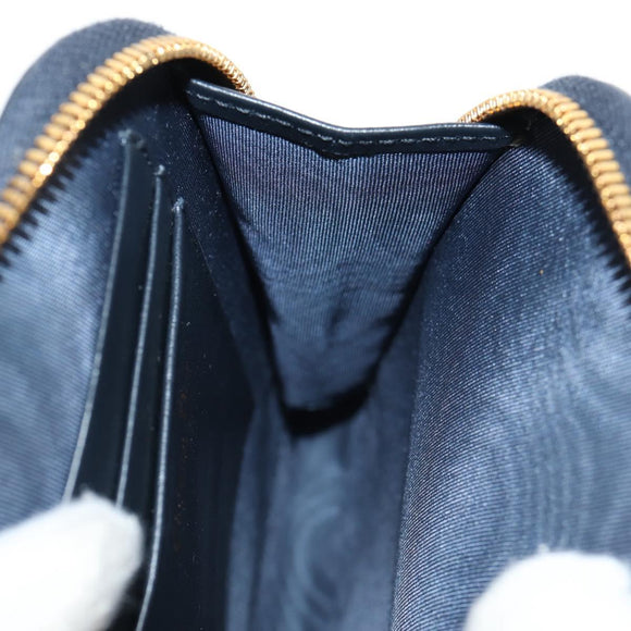 Christian Dior Trotter Canvas Dior 30 Montaigne Chain Pouch Marineblauw Auth 147260M