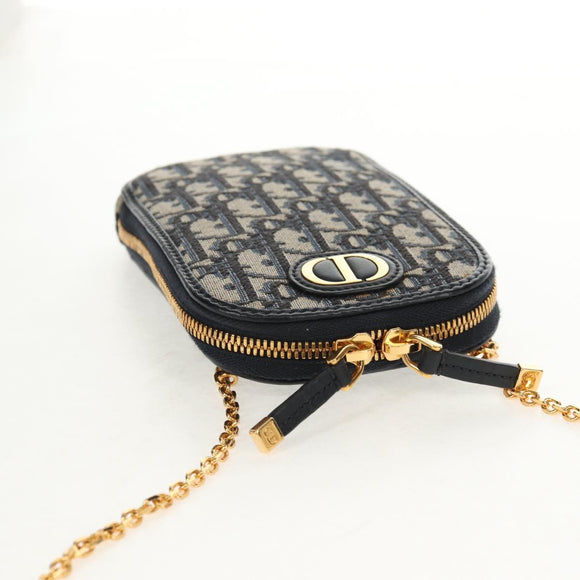 Christian Dior Trotter Canvas Dior 30 Montaigne Chain Pouch Navy Auth 147260M