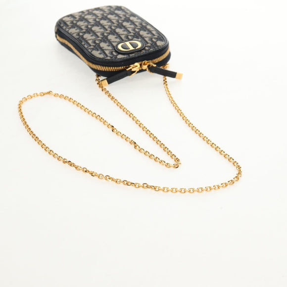 Christian Dior Trotter Canvas Dior 30 Montaigne Chain Pouch Navy Auth 147260M