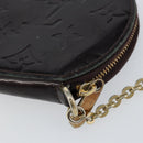 LOUIS VUITTON Vernis Porte Monnaie Ecruil Coin Purse Amarante M91386 Auth 147263-15