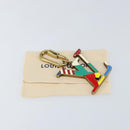 LOUIS VUITTON Crystal LV Flag Charm metal Gold Multicolor MP2484 LV Auth 147265-11