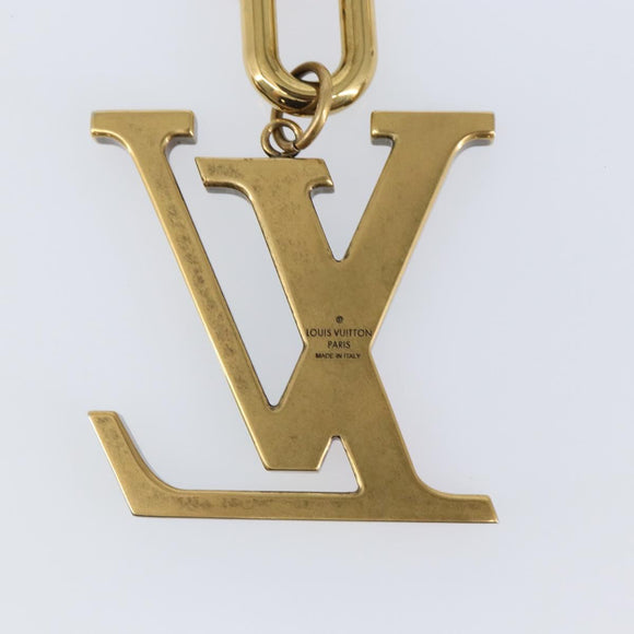 LOUIS VUITTON Crystal LV Flag Charm metal Gold Multicolor MP2484 LV Auth 147265