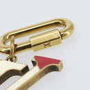 LOUIS VUITTON Crystal LV Flag Charm metal Gold Multicolor MP2484 LV Auth 147265-9