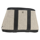 HERMES Garden Party Pouch Canvas Gray Silver Auth 147267SM-1