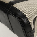 HERMES Garden Party Pouch Canvas Gray Silver Auth 147267SM-14