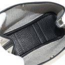 HERMES Garden Party Pouch Canvas Gray Silver Auth 147267SM-16