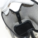 HERMES Garden Party Pouch Canvas Gray Silver Auth 147267SM-18