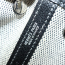 HERMES Garden Party Pouch Canvas Gray Silver Auth 147267SM-19
