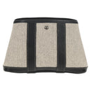 HERMES Garden Party Pouch Canvas Gray Silver Auth 147267SM-3