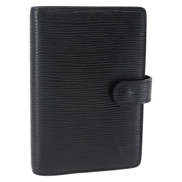 LOUIS VUITTON Epi Agenda PM Day Planner Cover Black R20052 LV Auth 147269
