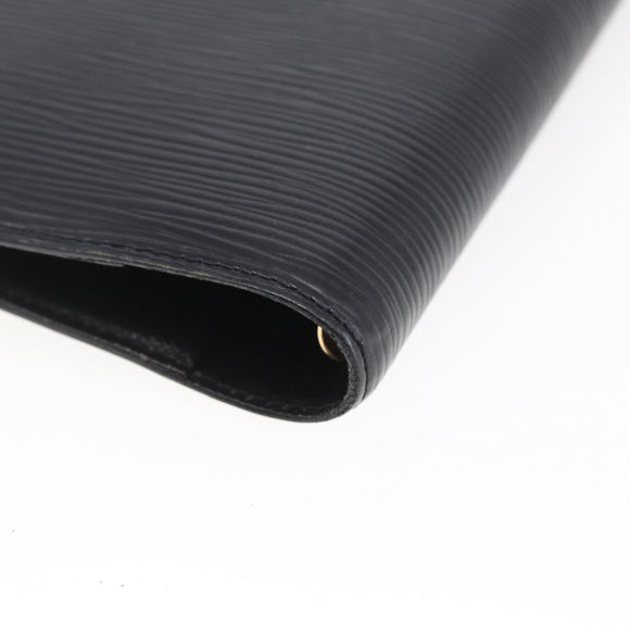 LOUIS VUITTON Epi Agenda PM Day Planner Cover Black R20052 LV Auth 147269