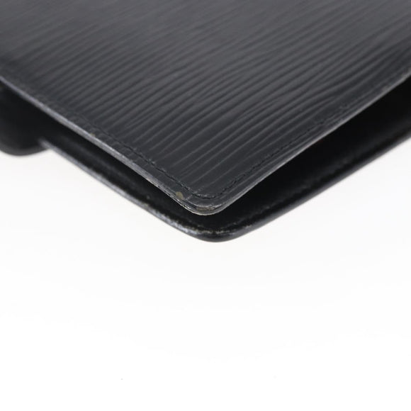 LOUIS VUITTON Epi Agenda PM Day Planner Cover Black R20052 LV Auth 147269