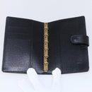 LOUIS VUITTON Epi Agenda PM Day Planner Cover Black R20052 LV Auth 147269-8