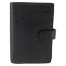 LOUIS VUITTON Epi Agenda PM Day Planner Cover Black R20052 LV Auth 147269-13