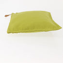 HERMES Bora Bora Pouch Canvas 3 Set Green Silver Auth 147270-11