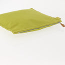 HERMES Bora Bora Pouch Canvas 3 Set Green Silver Auth 147270-12