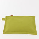HERMES Bora Bora Pouch Canvas 3 Set Green Silver Auth 147270-17