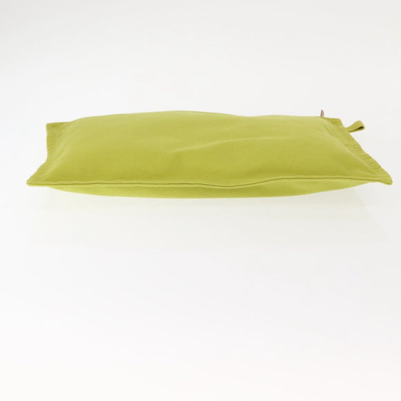 HERMES Bora Bora Pouch Canvas 3 Set Green Silver Auth 147270